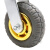 ONEVAN高弹力轻音脚轮转向轮 工业重型平板车手推车轮橡胶轮 刹车脚轮 4寸
