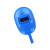 圣安手持式电焊面罩防强光防水紫外线防烤脸轻便耐摔焊工焊帽 蓝色焊帽+5片(8号)镜片 可放多