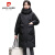 皮尔卡丹（pierre cardin）羽绒服2023冬季新款韩版中长款宽松加厚可脱卸帽外套 黑色 M(建议100-111斤)