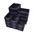 周转箱黑色塑料静电胶框箱物料盒托盘带盖分格隔板刀卡 新品600400280卡槽箱(不含