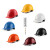 哥尔姆安全帽带护目镜GM712蓝色 工地工人安全头盔abs帽子可定制印字