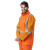 友盟（AP）AP-2730橙红色防火布配金黄色皮袖侧开胸焊服（加反光带） 橙色 XL（身高1.75-1.8）