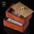 纳宝（Nabao）喜月中式黄铜实木牙线盒收纳棉签盒牙签盒家用创意时尚牙签筒 双层(原木色)