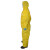 耐呗斯 化学连体防护服 防尘防液体喷溅隔离衣 双门襟双拉链 NBS4402T 2XL码 黄色1件