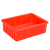 齐鲁安然 加厚周转箱 零件盒 螺丝盒 工具箱套装 电子元器件分类盒 养殖盘中转箱塑料筐 红色X3# L103 255*170*75mm