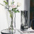 贝汉美创意艺术玻璃花瓶摆件客厅鲜花玫瑰百合插花器样板间酒店软装饰品 折皱(1030-大号)烟灰