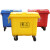 上陶鲸 环卫垃圾桶 商用大型挂车桶保洁清运垃圾车手推塑料环保垃圾桶 660L红色有害垃圾（带盖）