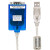 usb转rs485/422串口线双向转换USB转485串口转换器ut-891 蓝色 1.5m