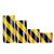 黑黄斜纹反光膜反光贴条地贴纸防水安全标识警示GNG517 宽4cm长46米