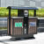 户外分类垃圾桶不锈钢环卫垃圾箱大号室外市政公园小区钢木果皮箱 豪华桶塑木咖啡: