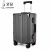 袋鼠（KANGAROO）行李箱铝框大容量拉杆箱万向轮登机旅行箱男女皮箱 绿色 20寸