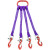 吊装带软柔性吊带四腿一米1.5米2米5t4腿4股组合吊具两腿吊绳起重 四腿2吨2米