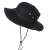 杰孚户外遮阳帽太阳帽渔夫帽户外防晒帽定制印制LOGO织带奔尼帽 黑色（2顶起批）