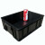箱大王 Xdc-01  防静电周转箱 黑色塑料收纳箱零件盒   4号带盖410*305*155