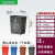 分类垃圾桶摇盖式大号室外咖啡色干湿垃圾桶塑料桶方形 40L上海分类带盖红色(有害)