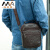 MVA2023新款头层牛皮手机男包商务通勤男款小挎包男士包包单肩斜挎包 黑色