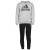 阿迪达斯（Adidas）德国时尚男装运动套装长袖套头连帽上衣束脚长裤两件套 灰色黑色 S