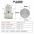 威尔克VRK 防爆视孔灯BSD96化学容器LED视孔灯12V24V36V220V反应釜视镜灯 5W带开关220V 防爆一体式 