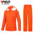 PGM 新品 高尔夫服装 女士雨衣套装 防暴雨全身装 女雨衣雨裤整套 橘红色 L