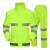 钢米 GM002 交通执勤反光雨衣裤套装 分体双层加厚骑行150D防水布 （190）浅绿色