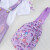 迪士尼女童背带裙套装时尚洋气可爱女孩星黛露衣服两件套儿童装夏季裙子 紫色(裙子+T恤) 100cm适合90-100cm年龄3-4岁