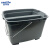 金诗洛 K5464 双格清洁桶 方形塑料提水桶酒店商超保洁清洁工具多功能储物桶 灰色