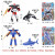 新诚优品儿童变形玩具机器人动物男孩礼物机战奇兵海洋动物森林动物模型 海洋动物变形全套四款礼盒装