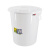 益美得 圆形大号水桶塑料垃圾桶储物桶商用户外带盖工业用大桶 100L白色