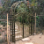 花园铁艺拱门欧式庭院门对开门院子门头拱形门户外爬藤架景点大门 双层拱宽1.6米高2.3米