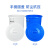 安达通 大水桶 塑料圆形收纳大容量水桶酒店厨房工业环卫物业大号废料桶 蓝色带盖65L