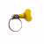 GWHG 小美式铁金属手柄黄色塑料带柄不锈钢卡箍自拧 100个 半钢十字小美6-12 