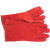 FX543 牛皮电焊手套 焊工焊接防护手套 耐高温隔热手套加厚耐磨 红色常规款