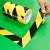 警示胶带PVC黑黄斑马线警戒隔离线地标贴地板地面彩色划线胶带 黄色4.8cm宽*3长6卷