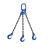 品尔优/PPU 三腿100级链条成套索具（羊角滑钩）UCG3-13 0~45° 载荷14.1t 蓝色 UCG3-13-6.5m 30 