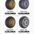 牛人 承重滑轮 橡胶单轮子配件万向轮重型实心橡胶脚轮平板推车轮轱辘 4寸重型橡胶单轮 