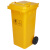 冰禹 BYlf-1018 医疗垃圾桶 医院卫生院诊所医疗废物桶 塑料垃圾桶带盖 120L加厚带轮款