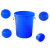 兰诗（LAUTEE）DA2150 大号塑料桶工业储存胶桶带盖圆形储水桶 蓝色160升【带盖】