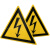 艾瑞达 当心触电标识贴纸机器设备安全闪电标志闪电标示标签强电警示贴纸三角形图标50mm国际标准ELE ELE-K012(5个装）等边120mm