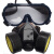 LISM防毒面具防护防尘毒气体防烟放毒喷漆化工装修呼吸面罩全面罩全脸 双罐防毒面具+眼镜