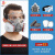 盛融乾 防毒防尘工业粉尘面具全面罩喷漆呼吸防护罩 双罐防尘毒7件套+防雾大眼罩+20