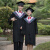 高端学士服大学生男女毕业季拍照服装高中毕业服文科博士服学位服 红色1 M176身高以下