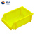 固乡组合式零件盒物料盒元件盒螺丝分类收纳盒斜口塑料盒（黄色R5号450x290X170mm）