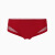 Calvin Klein 内衣经典款  女Logo简约薄纱拼接弹力三角内裤 QF1709AD ZB7-大红色 S