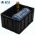 箱大王 Xdc-01  防静电周转箱 黑色塑料收纳箱零件盒 8号540*420*300无盖