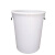 大号加厚塑料圆桶 圆形收纳桶 大容量水桶垃圾桶 白色无盖100L
