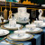 景德镇陶瓷餐具新中式碗碟盘骨瓷套装家用餐盘碗筷礼品饭碗批发 江山水杯