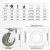 【竹帕】重型金边橡胶烽火轮带齿带刹车滑推车轮子 5寸定向轮