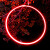 LED户外防水发光环亮化彩灯装饰灯商场布置挂树木装扮工程圆圈灯 红色 直径35cm—光环挂件