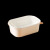 庄太太【500ml白色方形碗+PP盖/10套】牛皮纸打包盒一次性餐盒便当纸盒饭盒ZTT-9342B