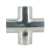304不锈钢焊接四通接头抛光镜面卫生级十字4通变径等径管件定制 Φ19*1.5